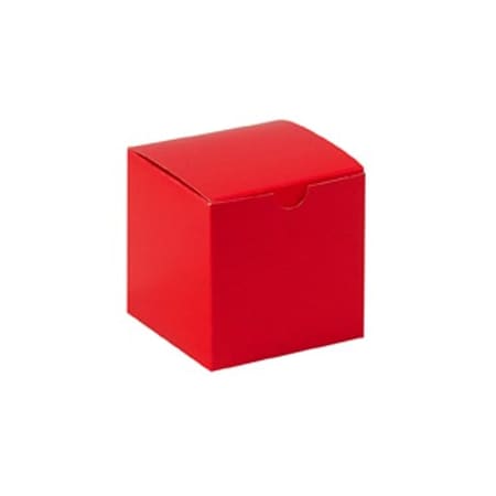 Bsc Preferred 4 x 4 x 4'' Holiday Red Gift Boxes, 100PK BUY00025462